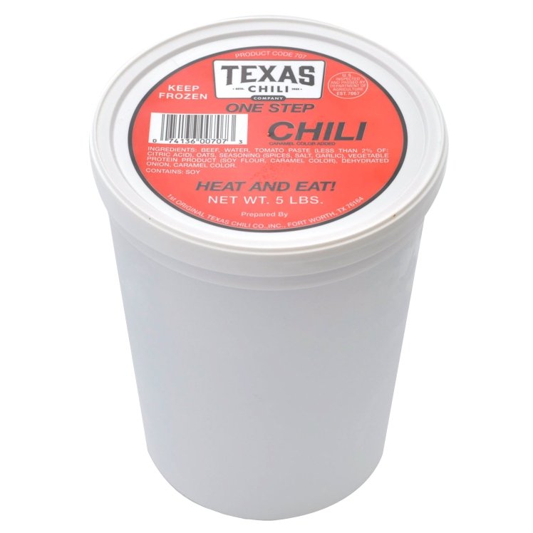 TEXAS CHILI CO CHILI BEEF NO BEAN READY TO USE TUB FROZEN
