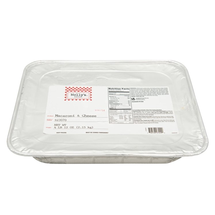 MOLLY'S KITCHEN MACARONI AND CHEESE TRAY FROZEN
