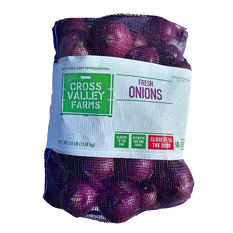 CROSS VALLEY FARMS RED JUMBO ONIONS 3+ BAG FRESH