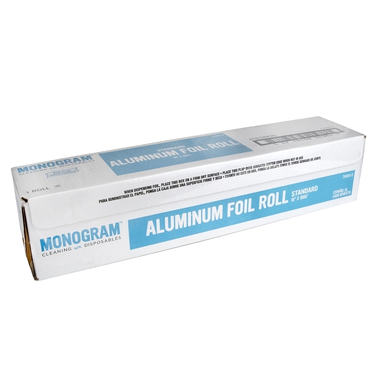 MONOGRAM FOIL ALUMINUM 18 INCH X 1000 FEET STANDARD ROLL
