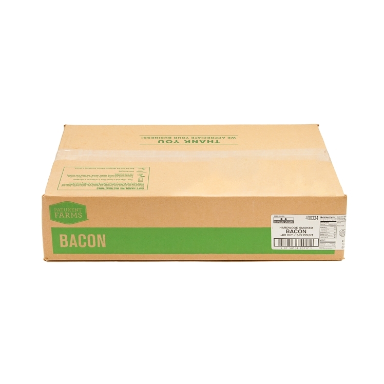 BACON, PORK 18-22 COUNT LAID OUT HARDWOOD SMOKED RAW FROZEN