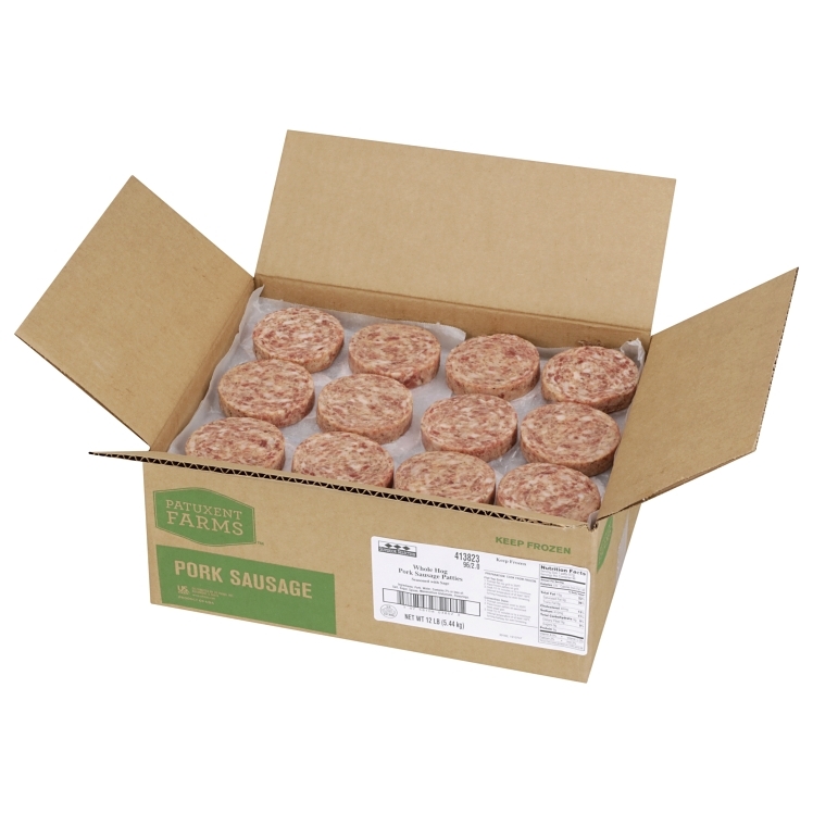 PATUXENT FARMS PORK WHOLE HOG SAUSAGE PATTY 2 OZ