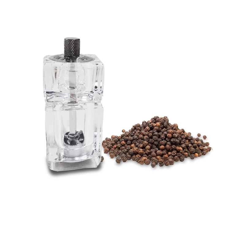 SUPERIOR/CES MILL SALT & PEPPER 3.5 INCH SET ACRYLIC CLEAR