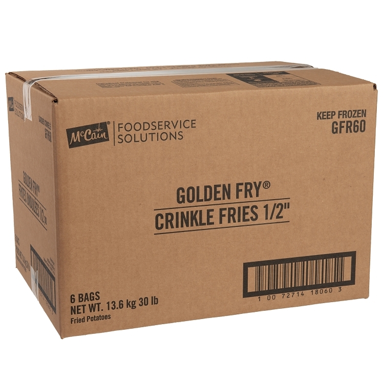 GOLDEN FRY 1/2 CRINKLE CUT FRENCH FRIES FROZEN 6/5LB