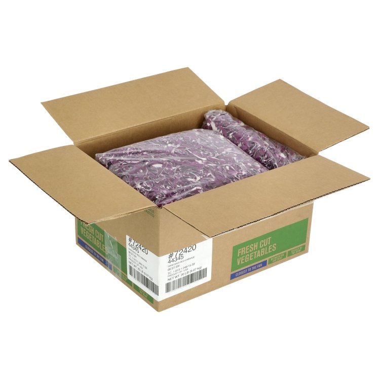 CROSS VALLEY FARMS RED SHREDDED CABBAGE 1/8 PILLOW PACK