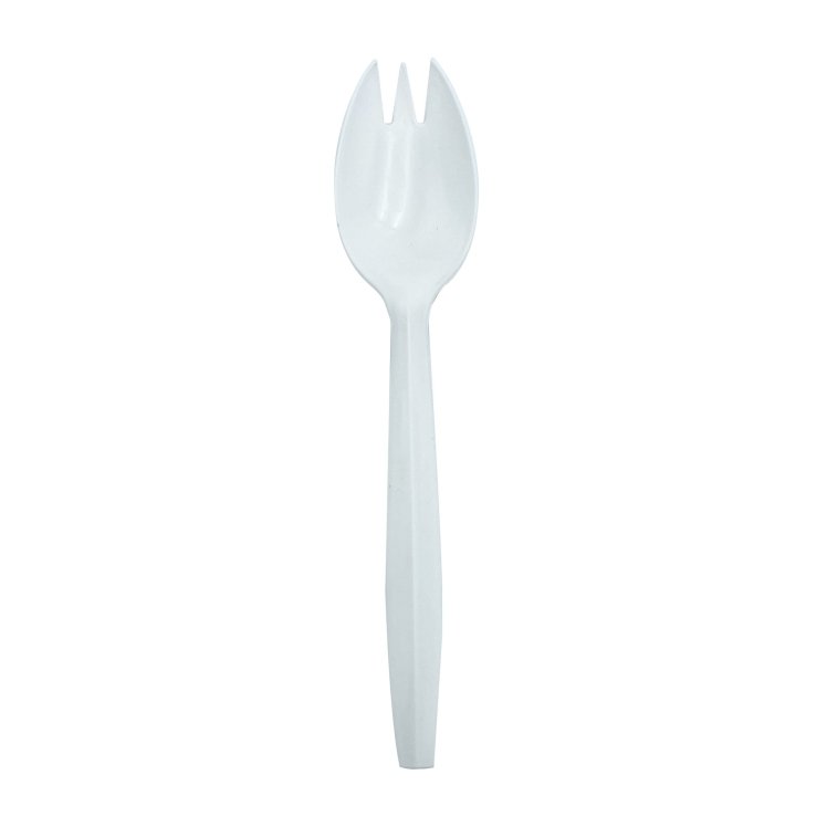 MONOGRAM MEDIUM WEIGHT WHITE POLYPROPYLENE PLASTIC SPORK