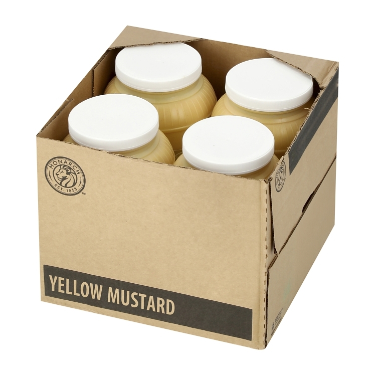 MONARCH YELLOW MUSTARD PLASTIC JAR