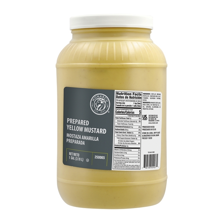 MONARCH YELLOW MUSTARD PLASTIC JAR