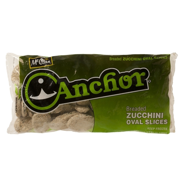 ANCHOR BREADED ZUCCHINI OVAL SLICES FROZEN 6/2.5LB