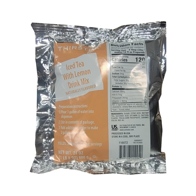 THIRSTER ICED TEA WITH LEMON DRINK MIX