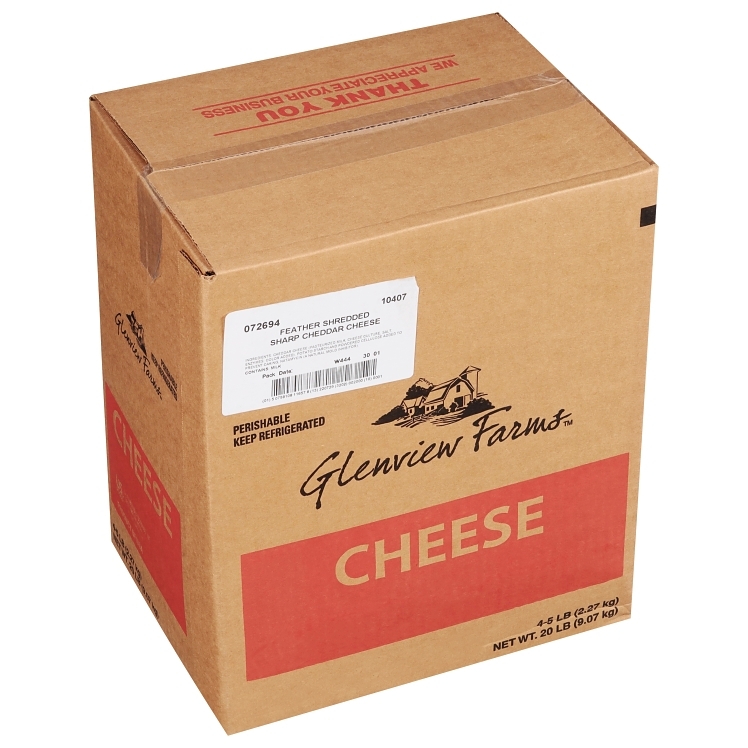 GLENVIEW FARMS FEATHER SHRED SHARP CHEDDAR CHEESE