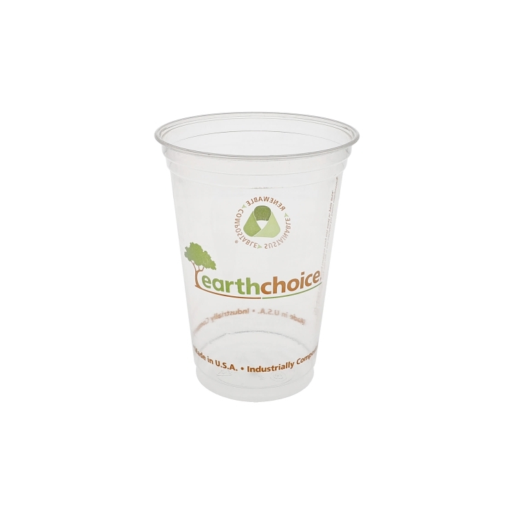 EARTHCHOICE CUP CLEAR COMPOSTABLE PRINT 20 OZ