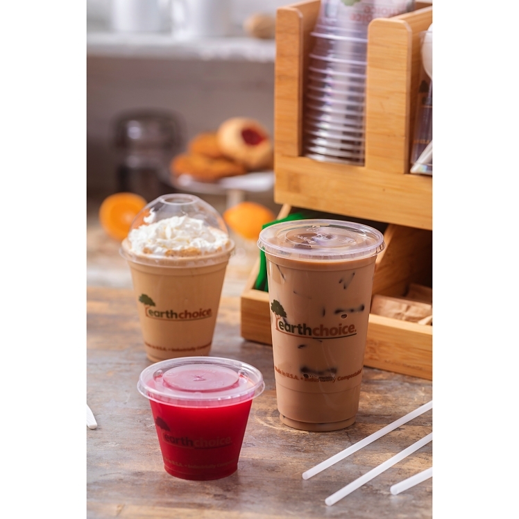 EARTHCHOICE CUP CLEAR COMPOSTABLE PRINT 20 OZ