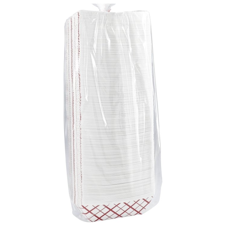 MONOGRAM PLAID CLAY COATED 1 LB PAPER FOOD TRAY