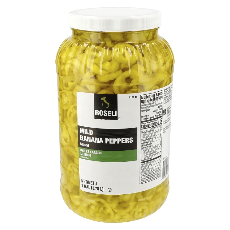 ROSELI MILD CUT 5/16 INCH BANANA PEPPER