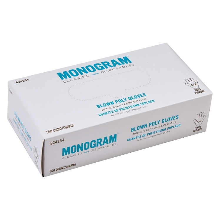 MONOGRAM BLOWN POLY GLOVES SMALL