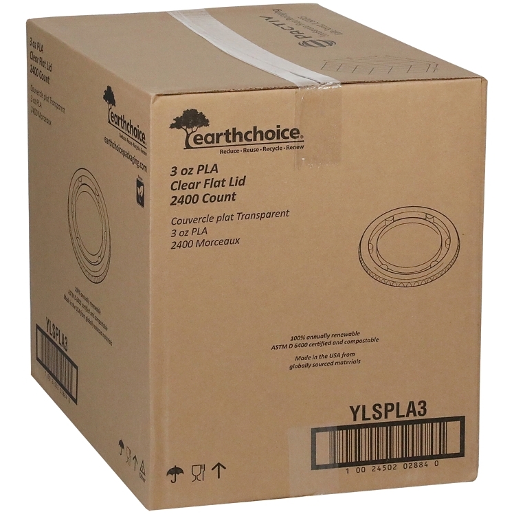 PACTIV EARTHCHOICE PORTION CUP LID FOR 3-4 OZ PLA