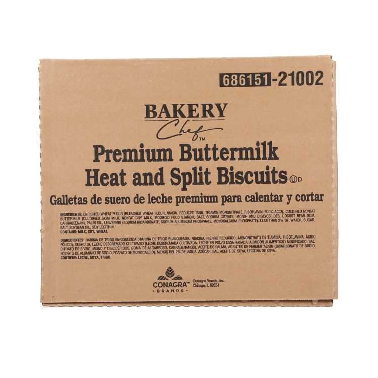 BAKERY CHEF BUTTERMILK BISCUITS EASY SPLIT 3.5 INCH