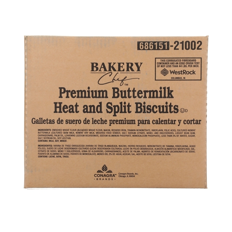 BAKERY CHEF BUTTERMILK BISCUITS EASY SPLIT 3.5 INCH