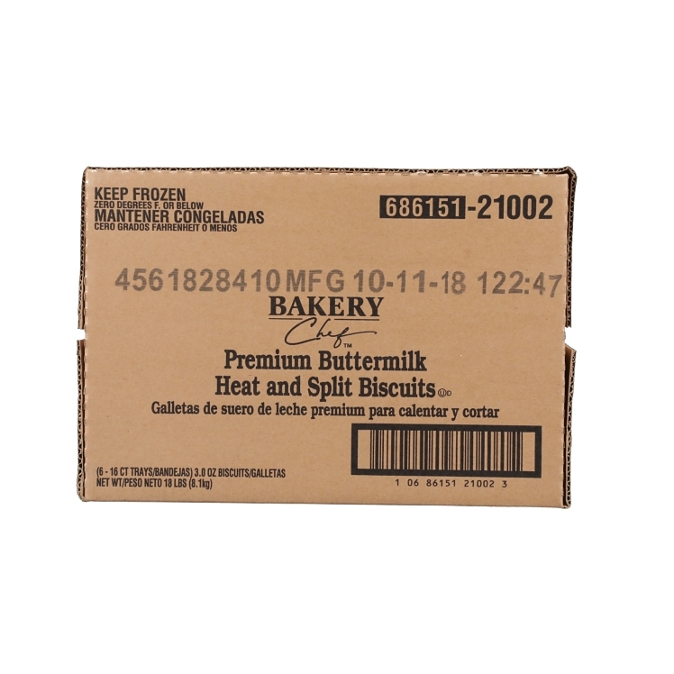 BAKERY CHEF BUTTERMILK BISCUITS EASY SPLIT 3.5 INCH