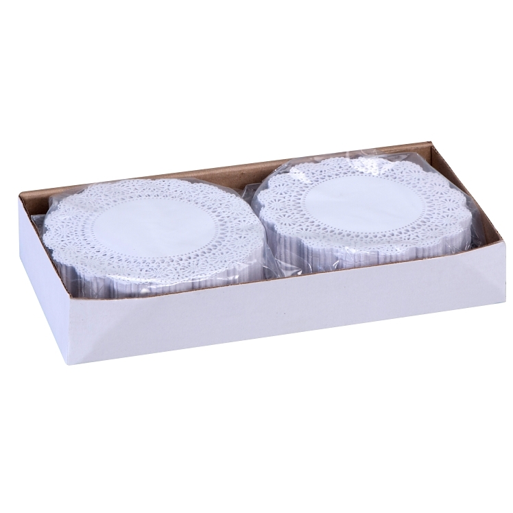 MONOGRAM 5 INCH CAMBRIDGE LACE PAPER DOILY