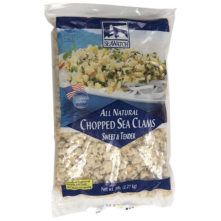 SEA WATCH CHOPPED CLAM MEAT INDIVIDUALLY QUICK FROZEN