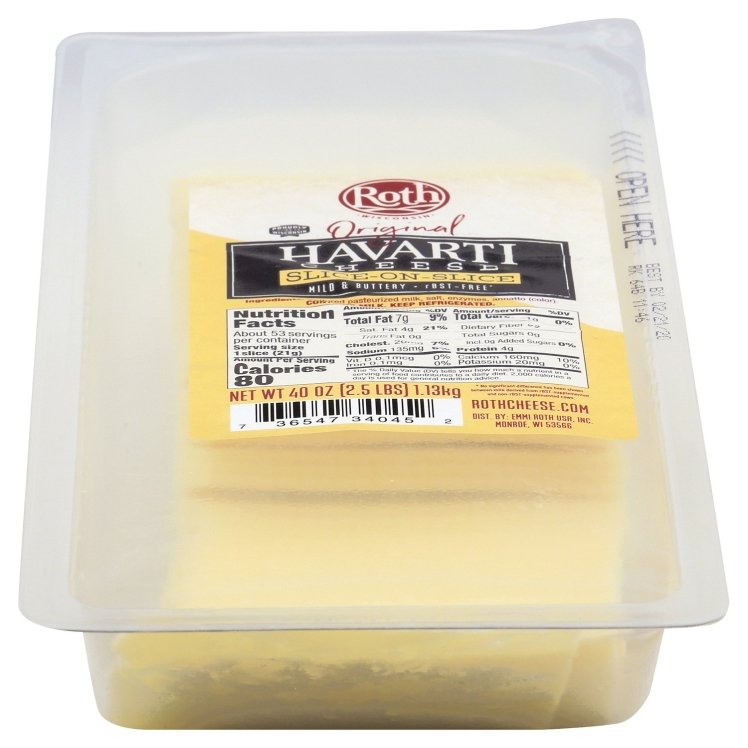 ROTH KASE SLICED CHEESE HAVARTI