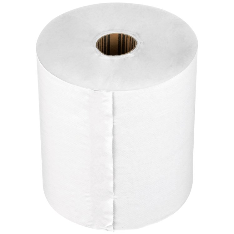MONOGRAM 7.87 X 800' 1 PLY DISPOSABLE WHITE HARDWOUND PAPER TOWELS