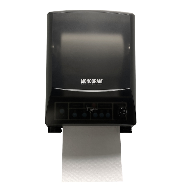 MONOGRAM 7.87 X 400' DISPOSABLE WHITE HARDWOUND PAPER TOWELS ROLL