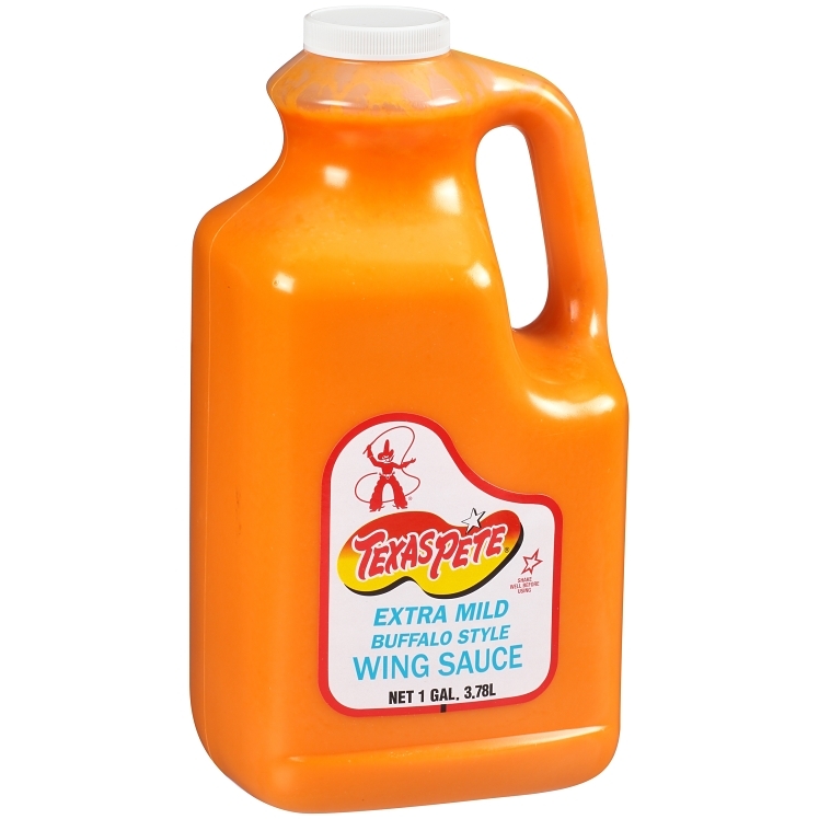 TEXAS PETE SAUCE, BUFFALO EXTRA MILD PLASTIC JUG