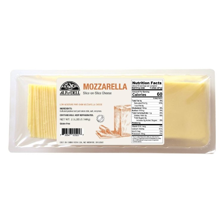 ALP AND DELL MOZZARELLA SLICE-ON-SLICE CHEESE