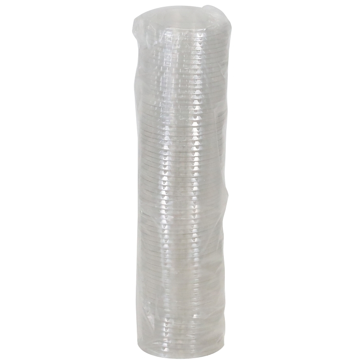 MONOGRAM CLEAR FLAT STRAW LID FOR 12-14 OUNCE CUPS