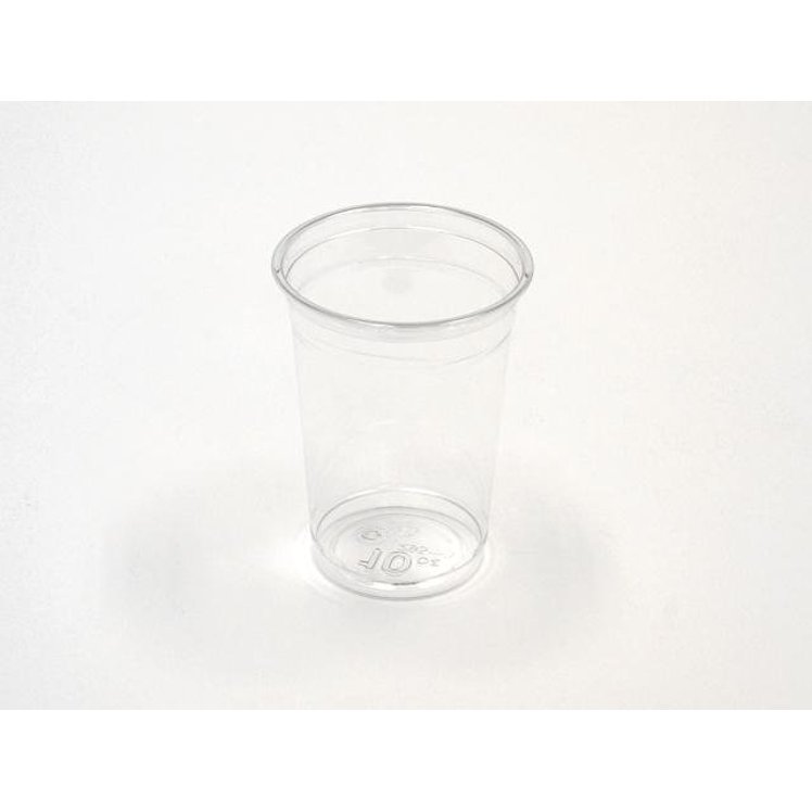 MONOGRAM CUP, PET PLASTIC 10 OZ COLD CLEAR
