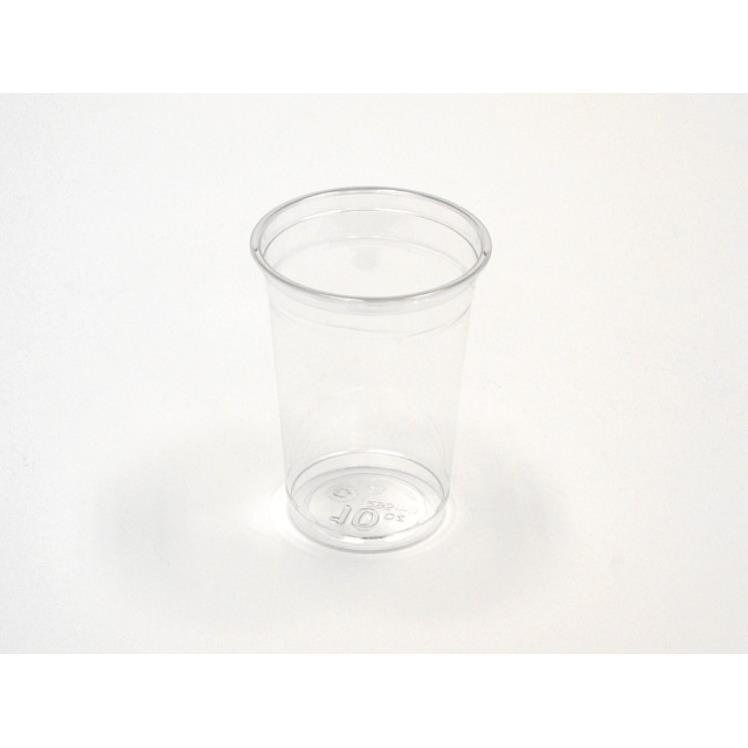 MONOGRAM CUP, PET PLASTIC 10 OZ COLD CLEAR