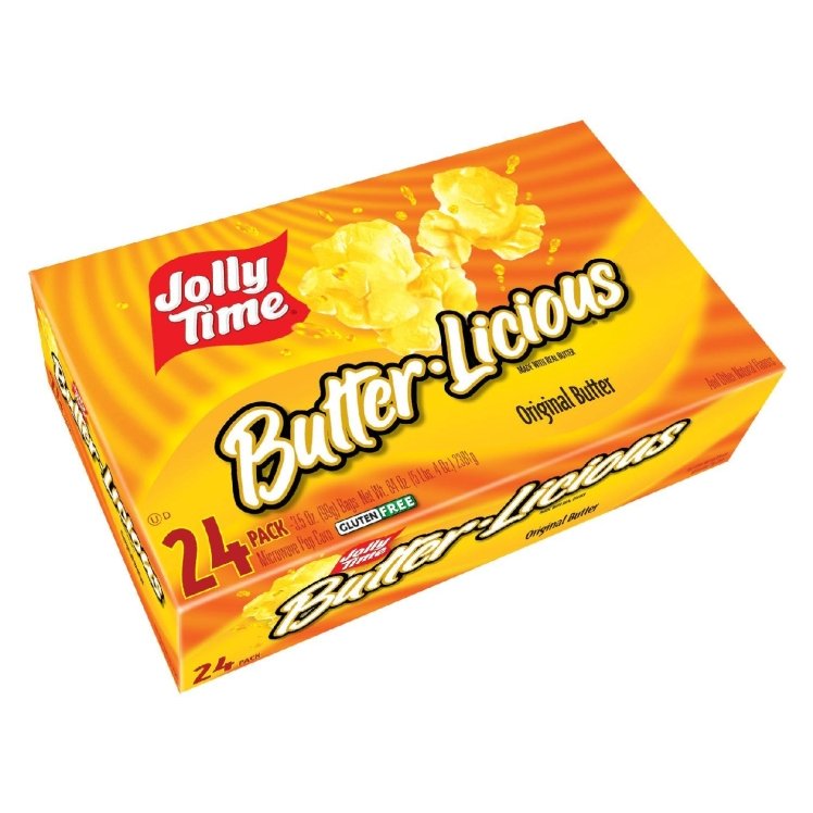 JOLLY TIME MICROWAVE POPCORN BUTTER LICIOUS