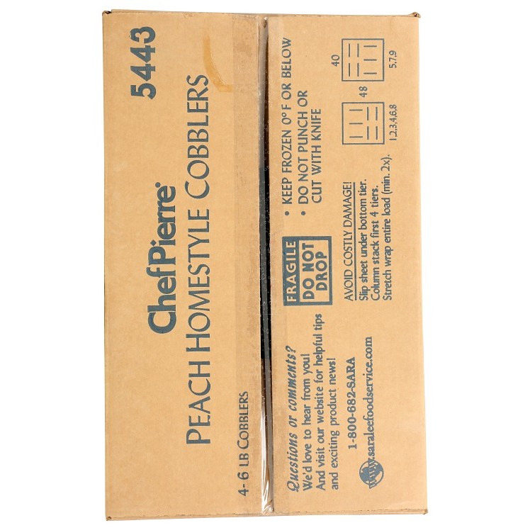CHEF PIERRE PEACH HOMESTYLE COBBLER 1/4 SHEET