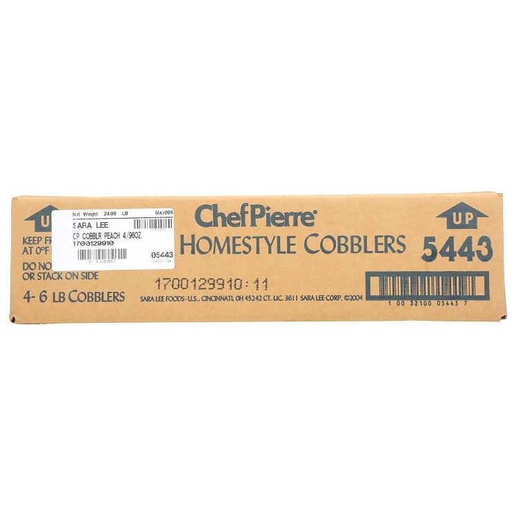 CHEF PIERRE PEACH HOMESTYLE COBBLER 1/4 SHEET
