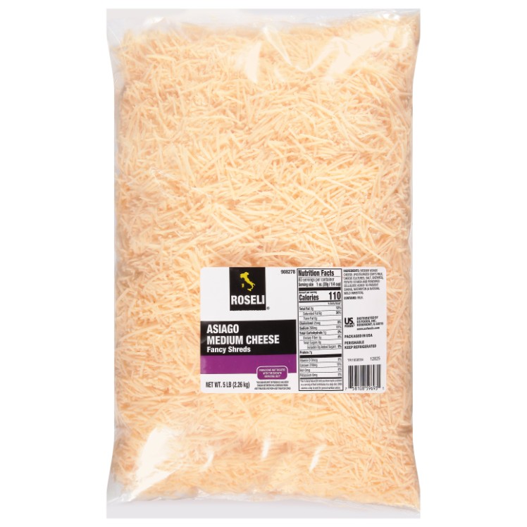 ROSELI ASIAGO CHEESE AGED SHREDDED BAG