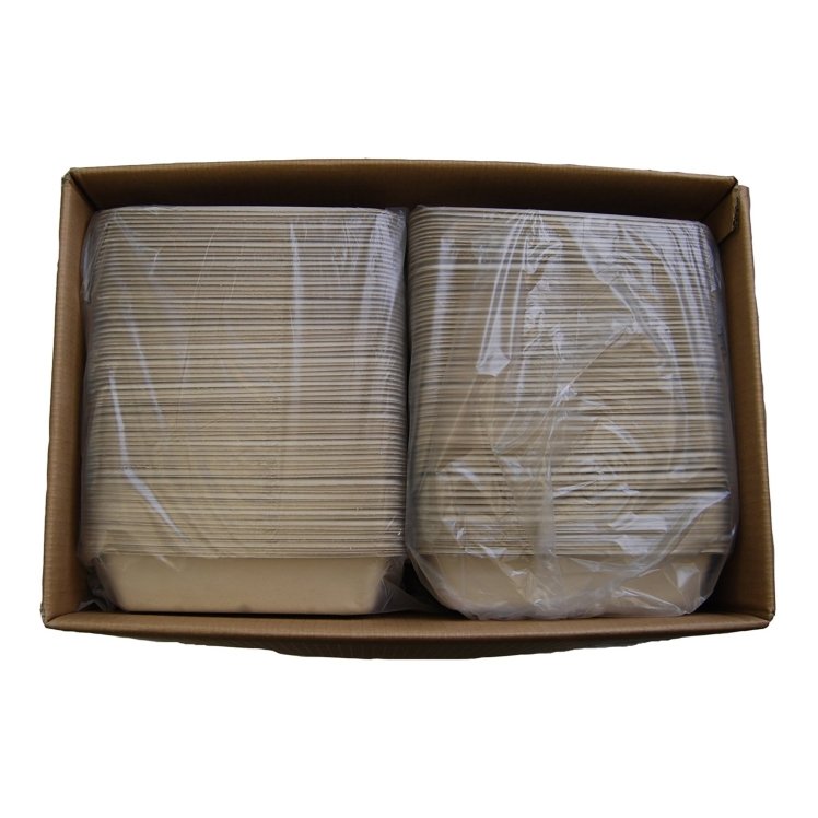 SABERT MOLDED FIBER CONTAINER 9X9 NATURAL