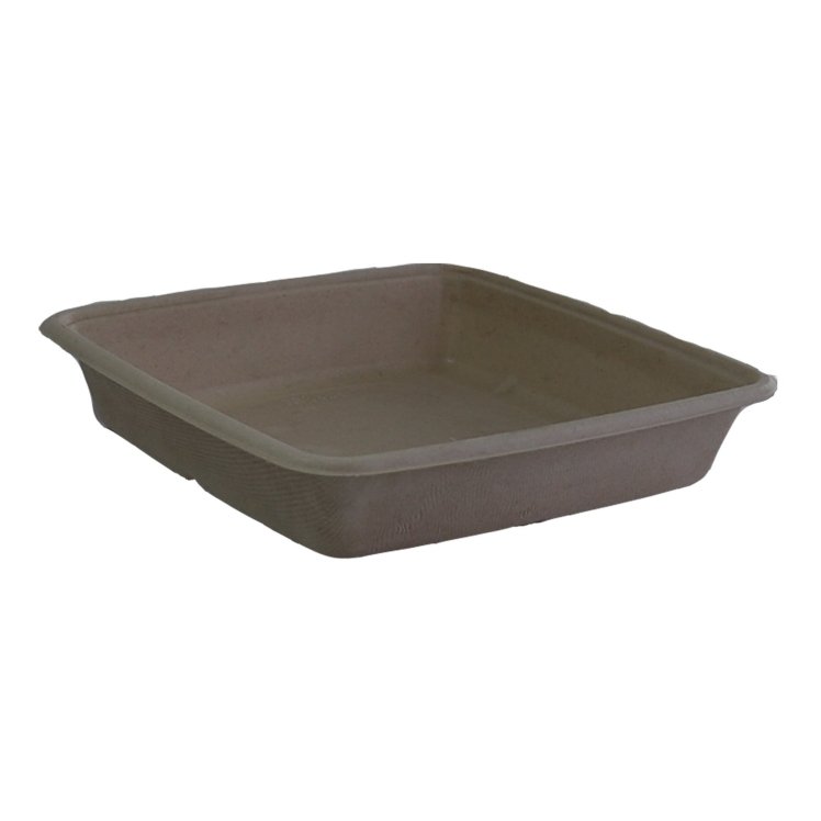 SABERT MOLDED FIBER CONTAINER 9X9 NATURAL