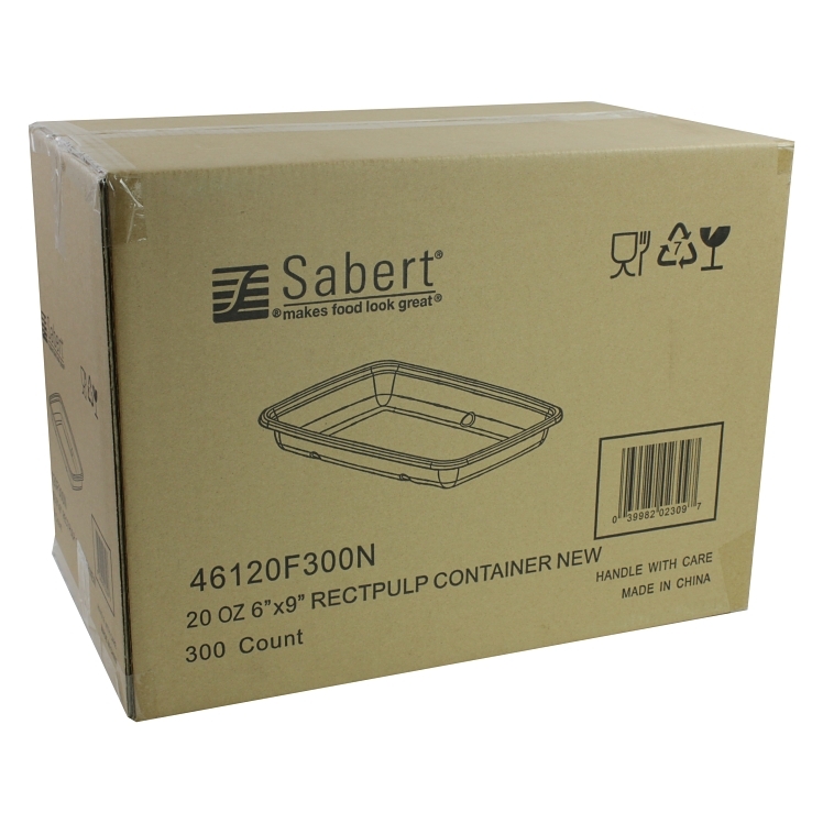 SABERT CONTAINER MOLDED FIBER 6X9 NATURAL