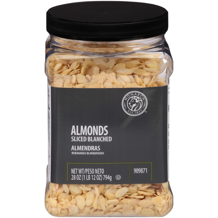 ALMOND, SLCD BLNCHD UNSLTD SHL