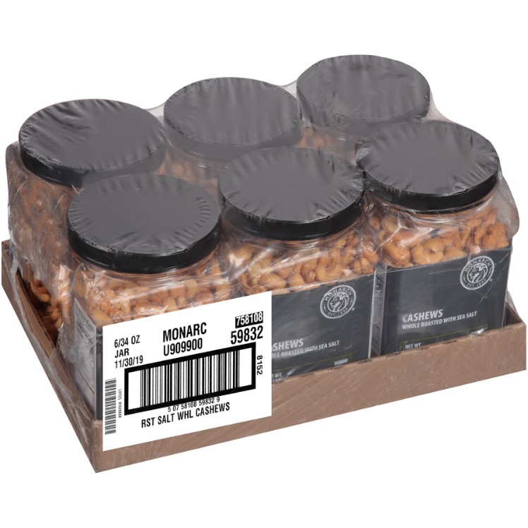 MONARCH CASHEW WHOLE ROASTED SALTED SHELL OFF