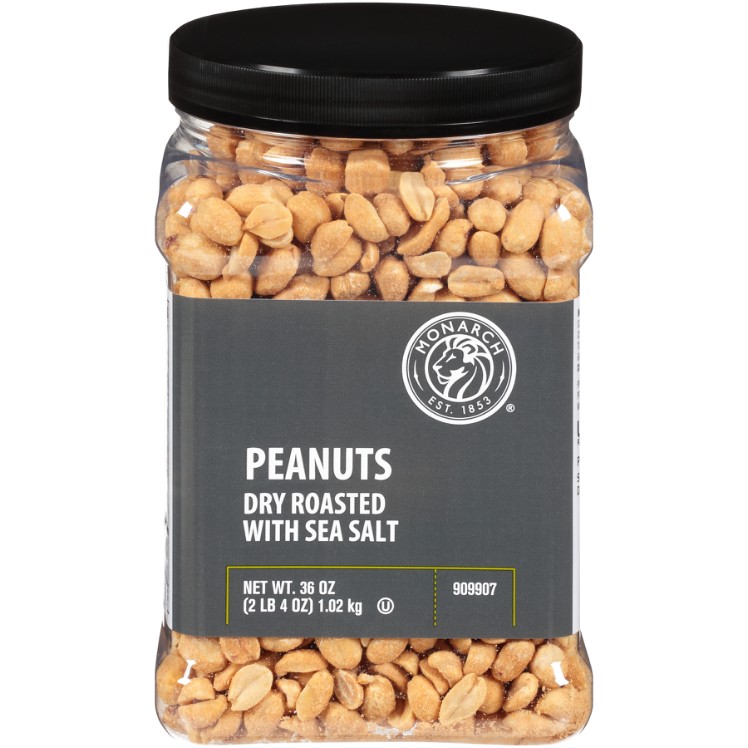 MONARCH PEANUT WHOLE DRY ROASTED SALTED SHELL