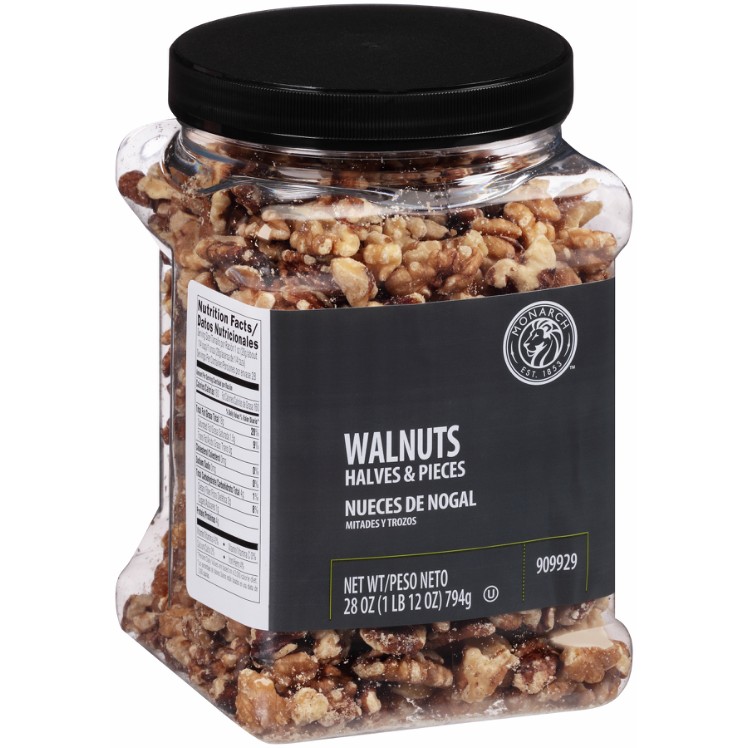 MONARCH HALF & PIECE UNSALTED RAW WALNUT