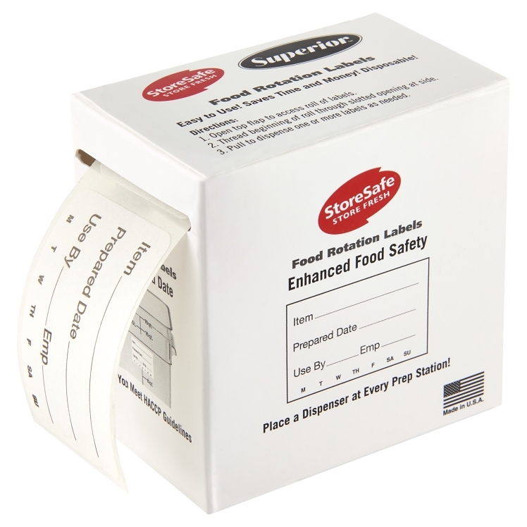 Next Day Gourmet / Superior Products Use By Label 1.5x2 Food Rotation Dissolvable 250 Roll