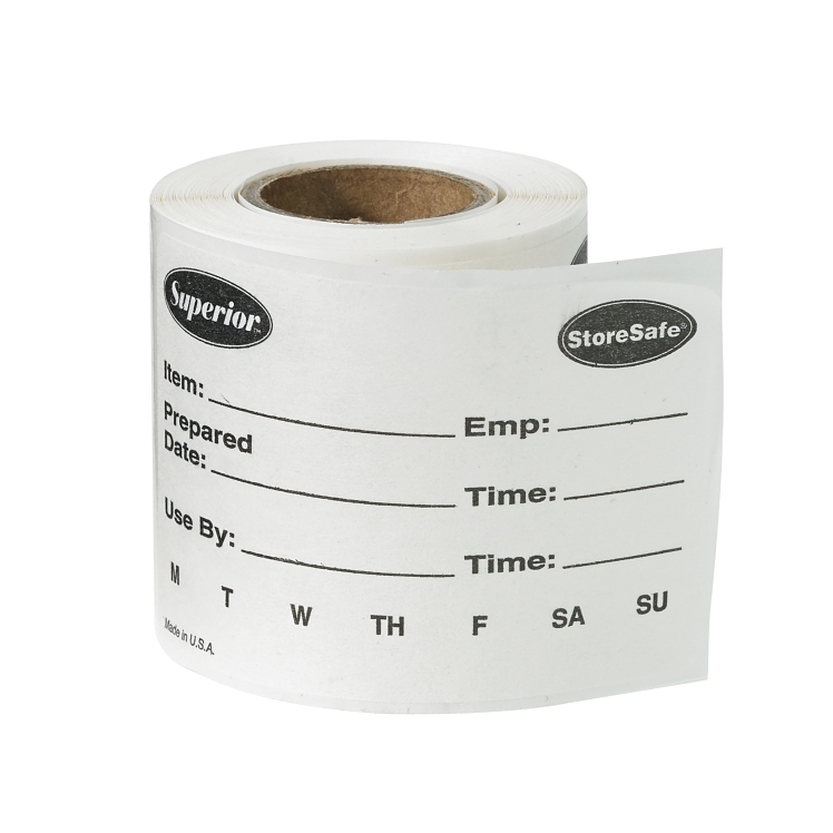 Next Day Gourmet / Superior Products Use By Label 2x3 Food Rotation Dissolvable 250 Roll