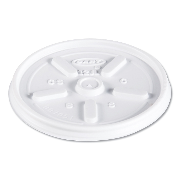 DART 12JL WHITE VENTED LIDS