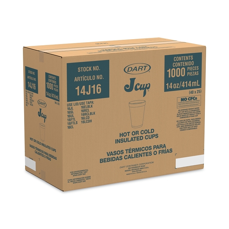 DART WHITE FOAM CUP 14 OZ