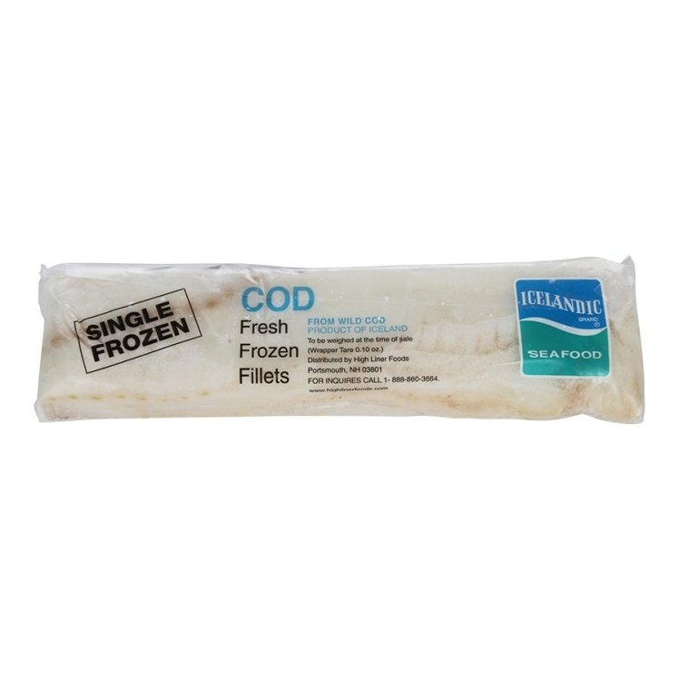 ICELANDIC COD FILLET 1-2 OZ SKINLESS CELLO WRAPPED